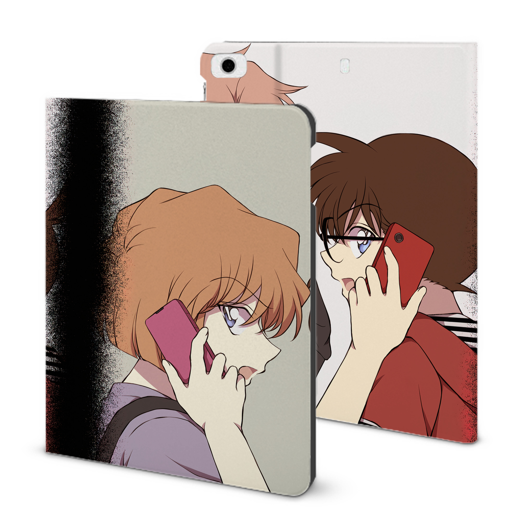 （画像用） 名探偵コナン Detective Conan IPad ケース ブック型 PUレザー TPU 耐衝撃 軽量 薄型 ペン収納なし 全面保護 IPad 各モデル対応